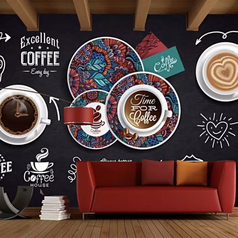 Vintage Coffee Wallpaper Mural